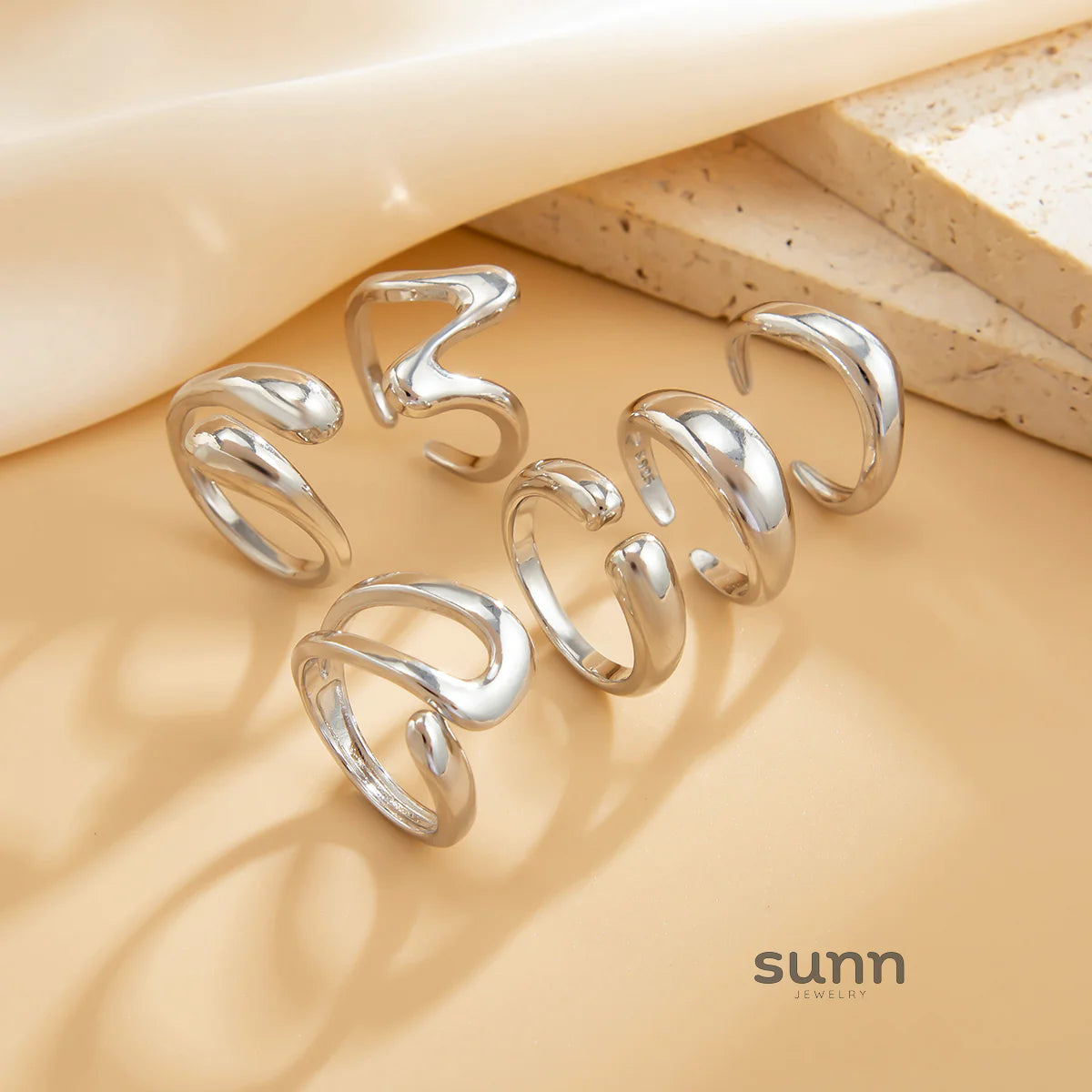 Yehudis Geometric Ring Set