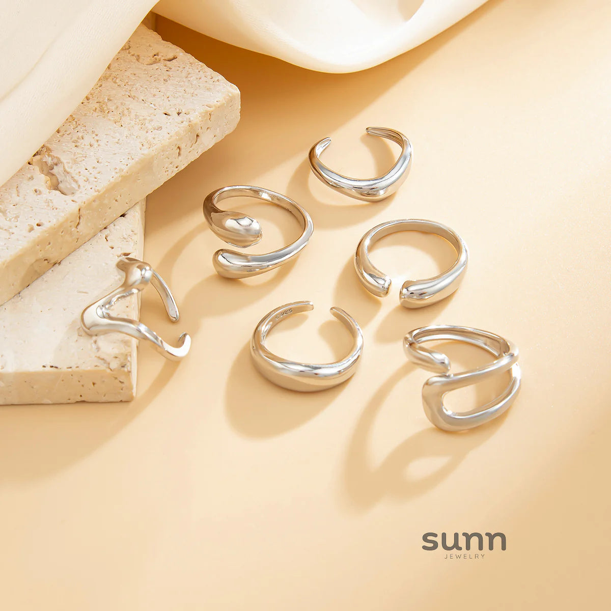 Yehudis Geometric Ring Set