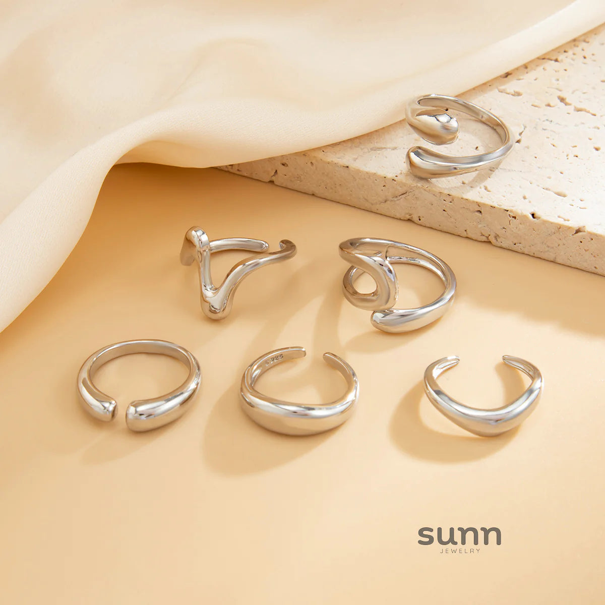 Yehudis Geometric Ring Set