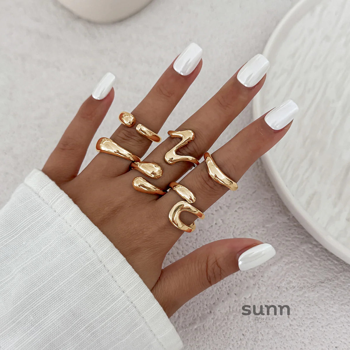 Yehudis Geometric Ring Set
