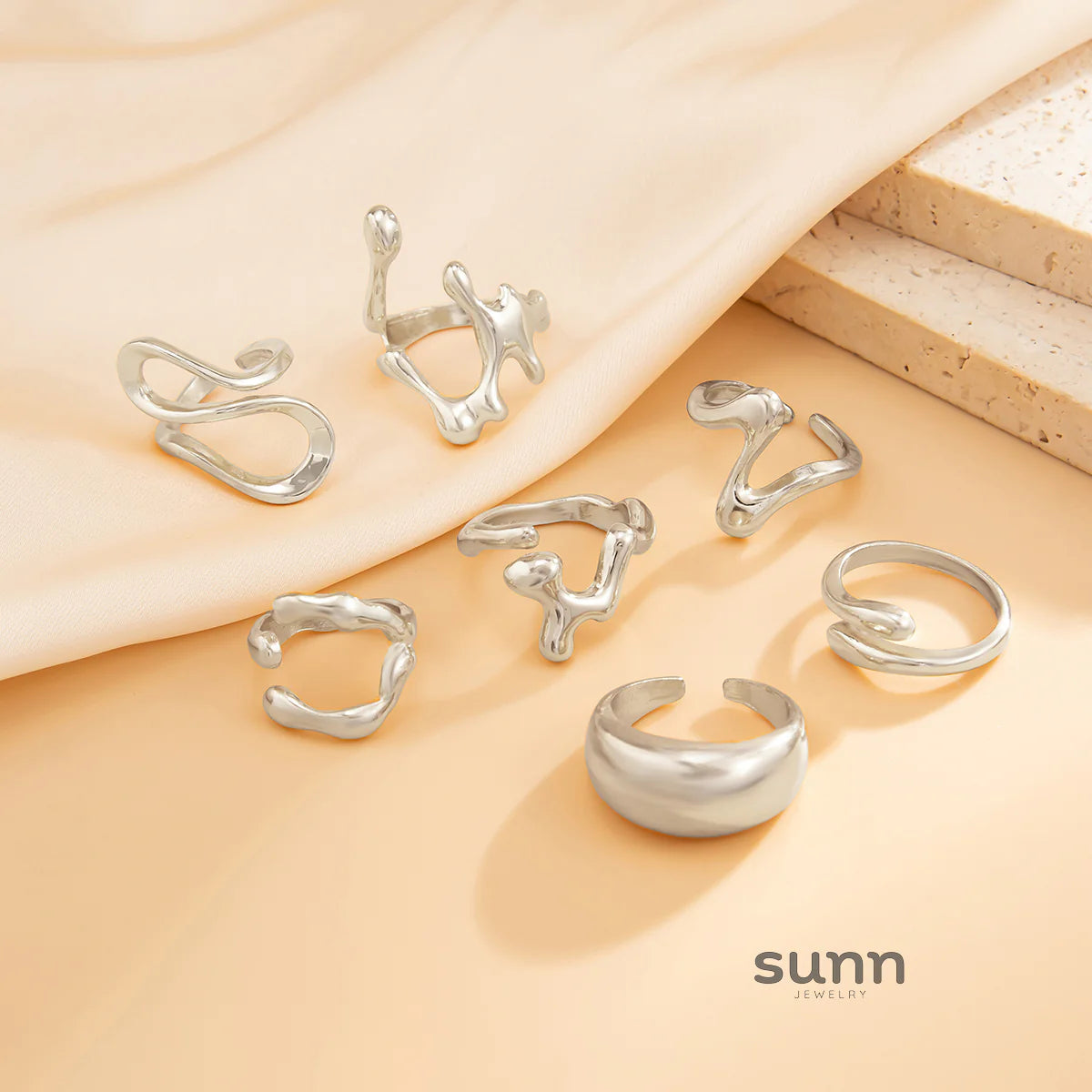 Yehudis Geometric Ring Set