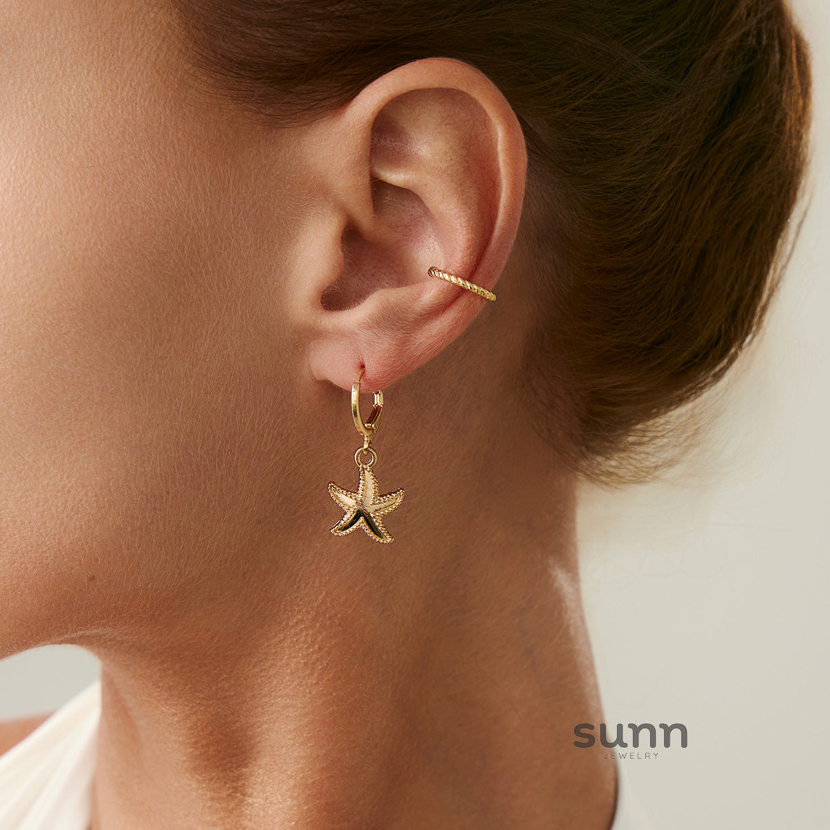 Yides Starfish Ear Cuff Set [HD2WILXK]
