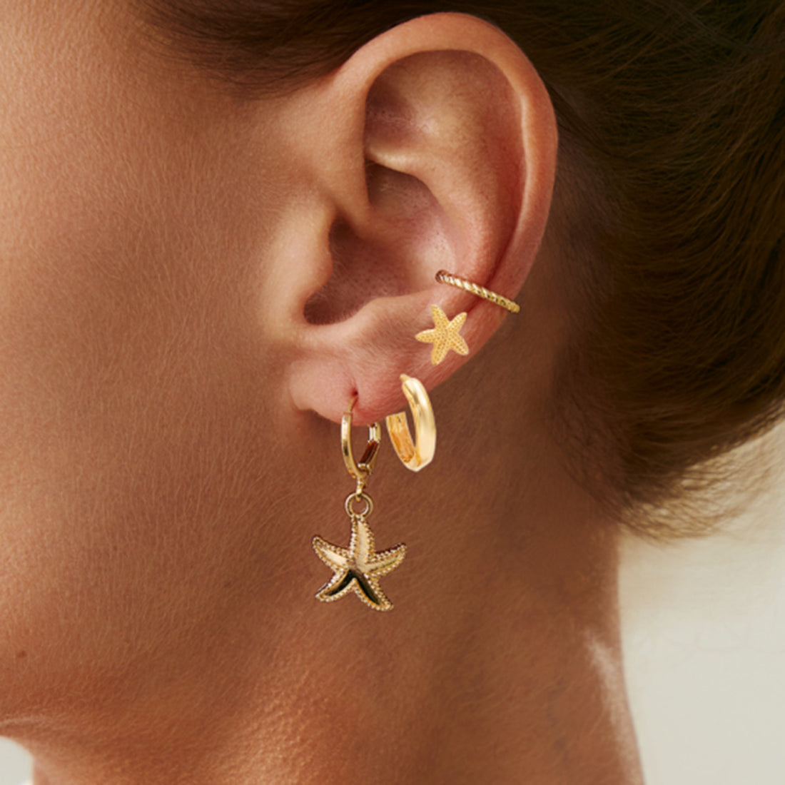 Yides Starfish Ear Cuff Set [AFYBL9BV]