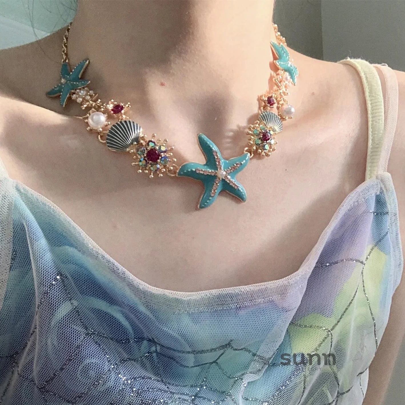 Yuki Colorful Starfish Choker