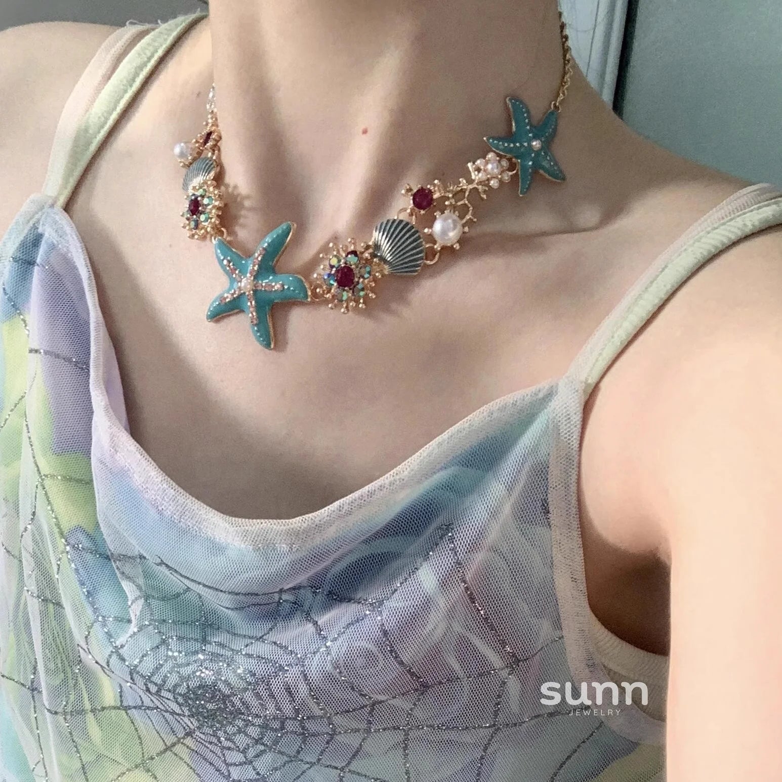 Yuki Colorful Starfish Choker
