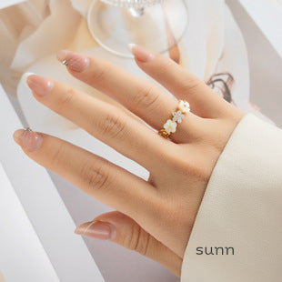 Yulianna Camellia Open Ring [5L8IETN9]
