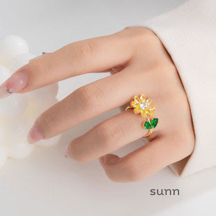 Yulianna Camellia Open Ring [FLJ2CUMR]