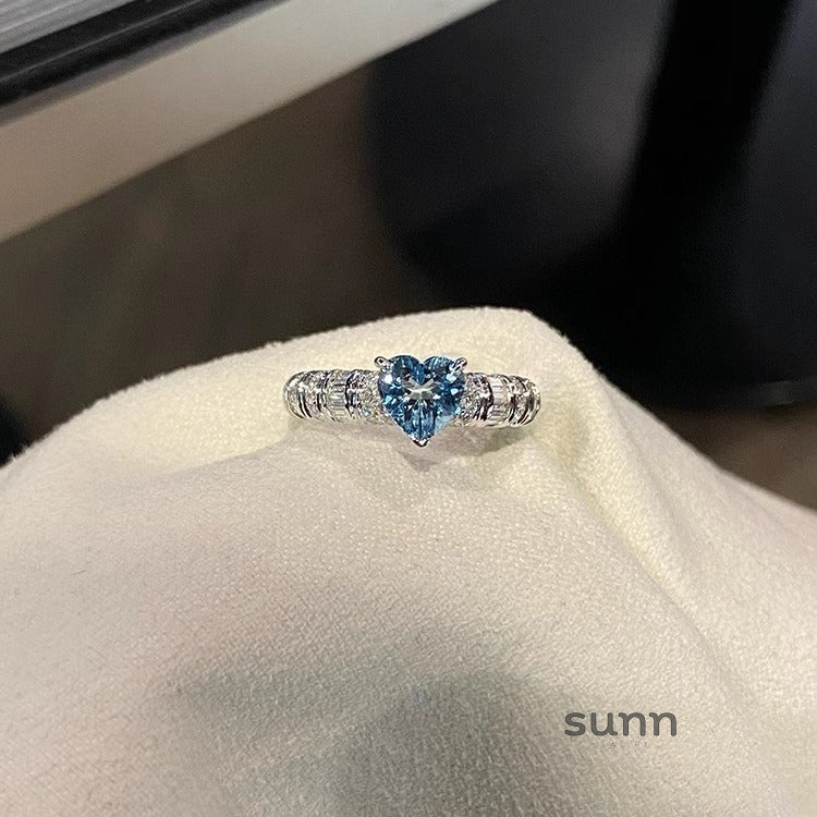 Yulissa Azure Heart Ring [QDEPAQ3R]