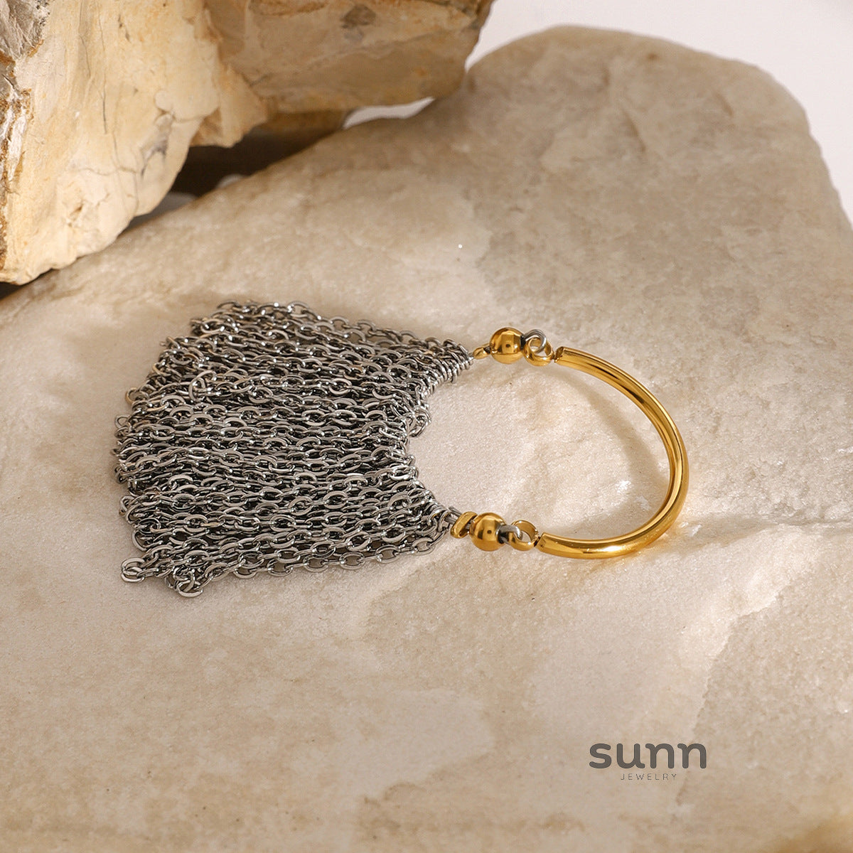 Yuridia Contrast Steel Ring [RN5ITUR8]