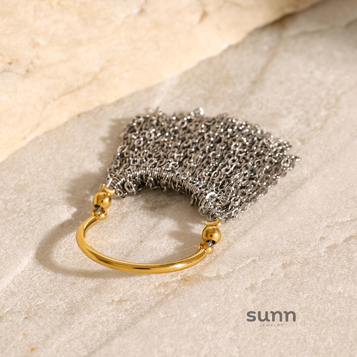 Yuridia Contrast Steel Ring [G17ZGNXF]