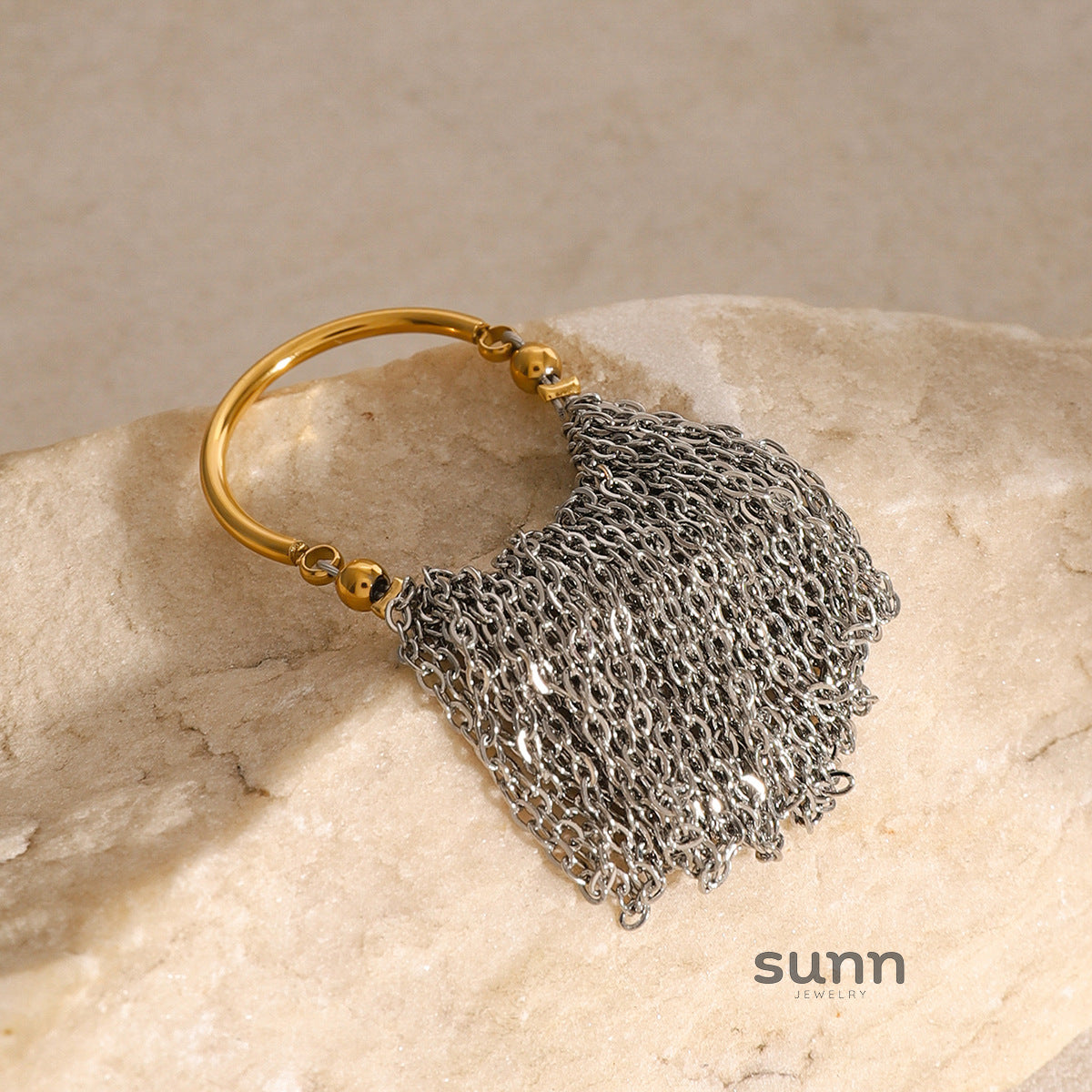Yuridia Contrast Steel Ring [37SWLPGN]