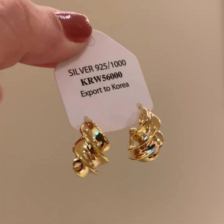 Yuritzi Molten Twist Studs