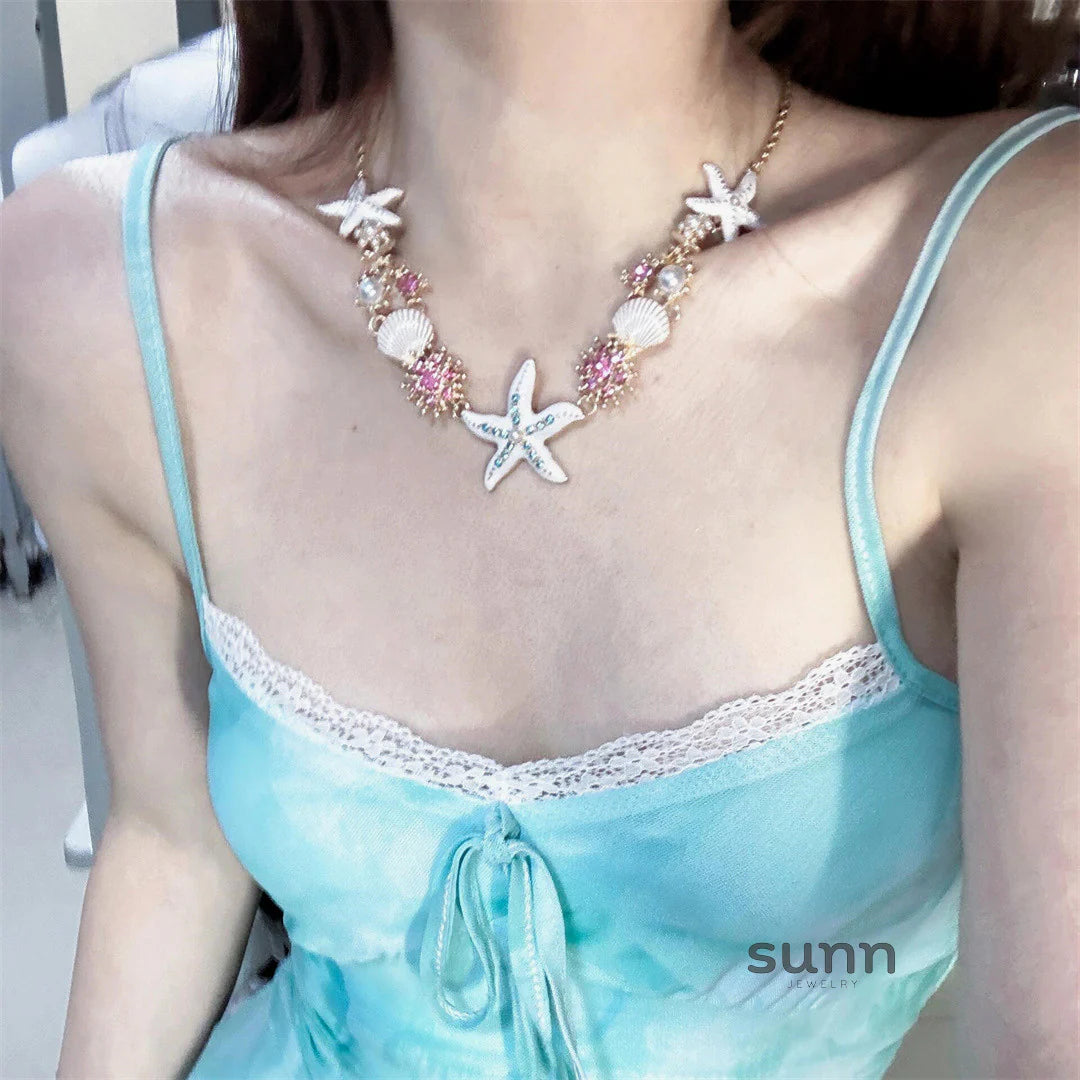 Yuritzy Vibrant Starfish Necklace