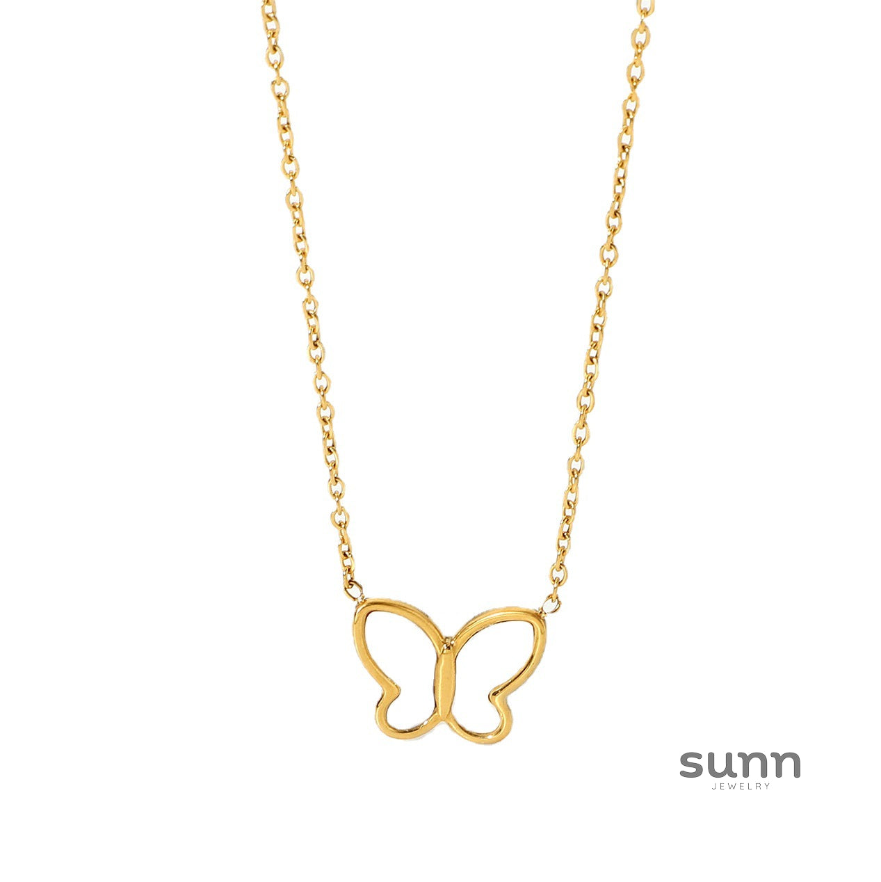 Yzabella White Shell Butterfly Necklace [Q0OTZGYH]