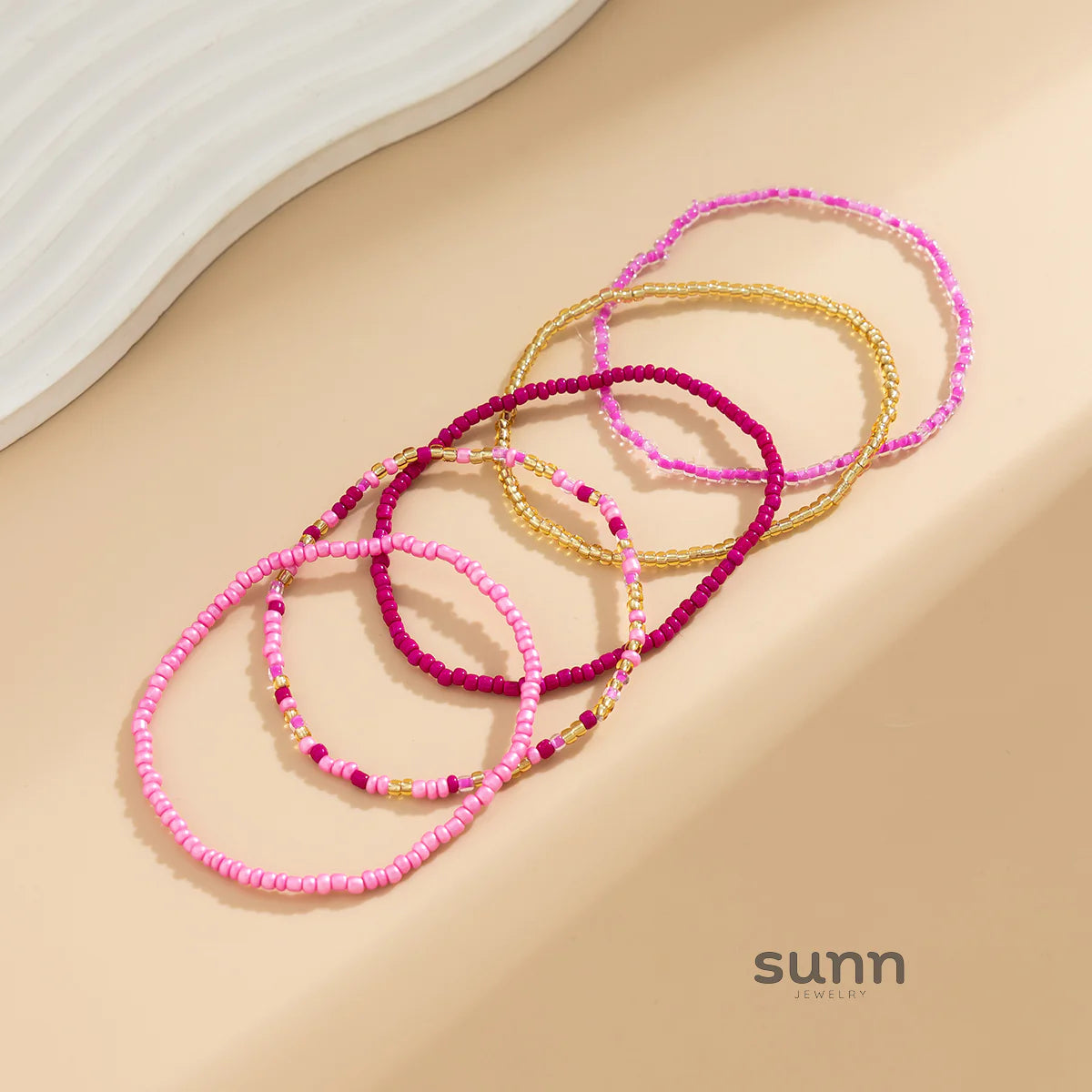 Zaara Beaded Anklet Set