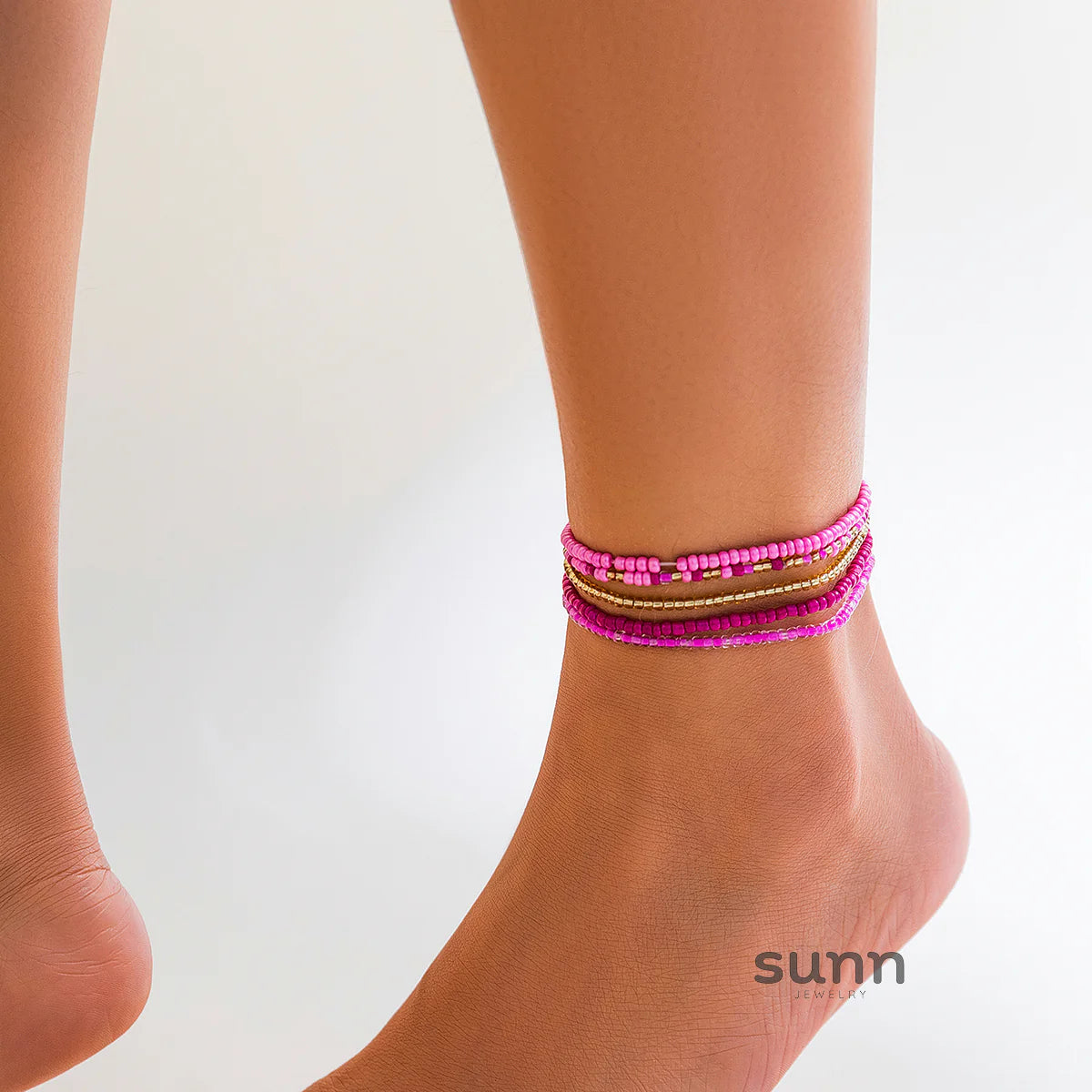 Zaara Beaded Anklet Set