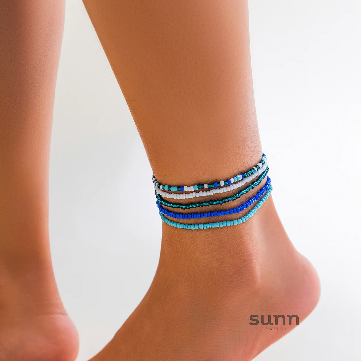 Zaara Beaded Anklet Set