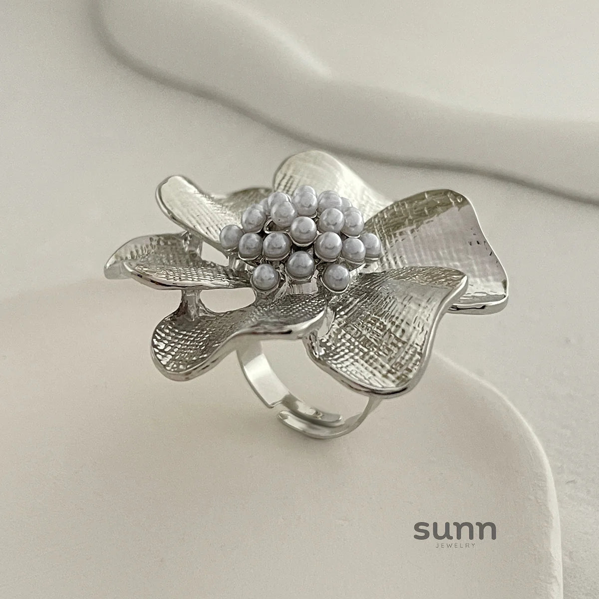Zada Pearl Bloom Rings
