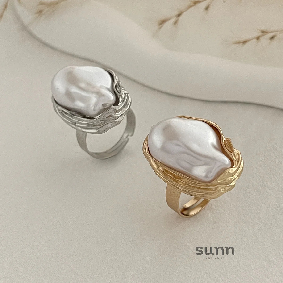 Zada Pearl Bloom Rings