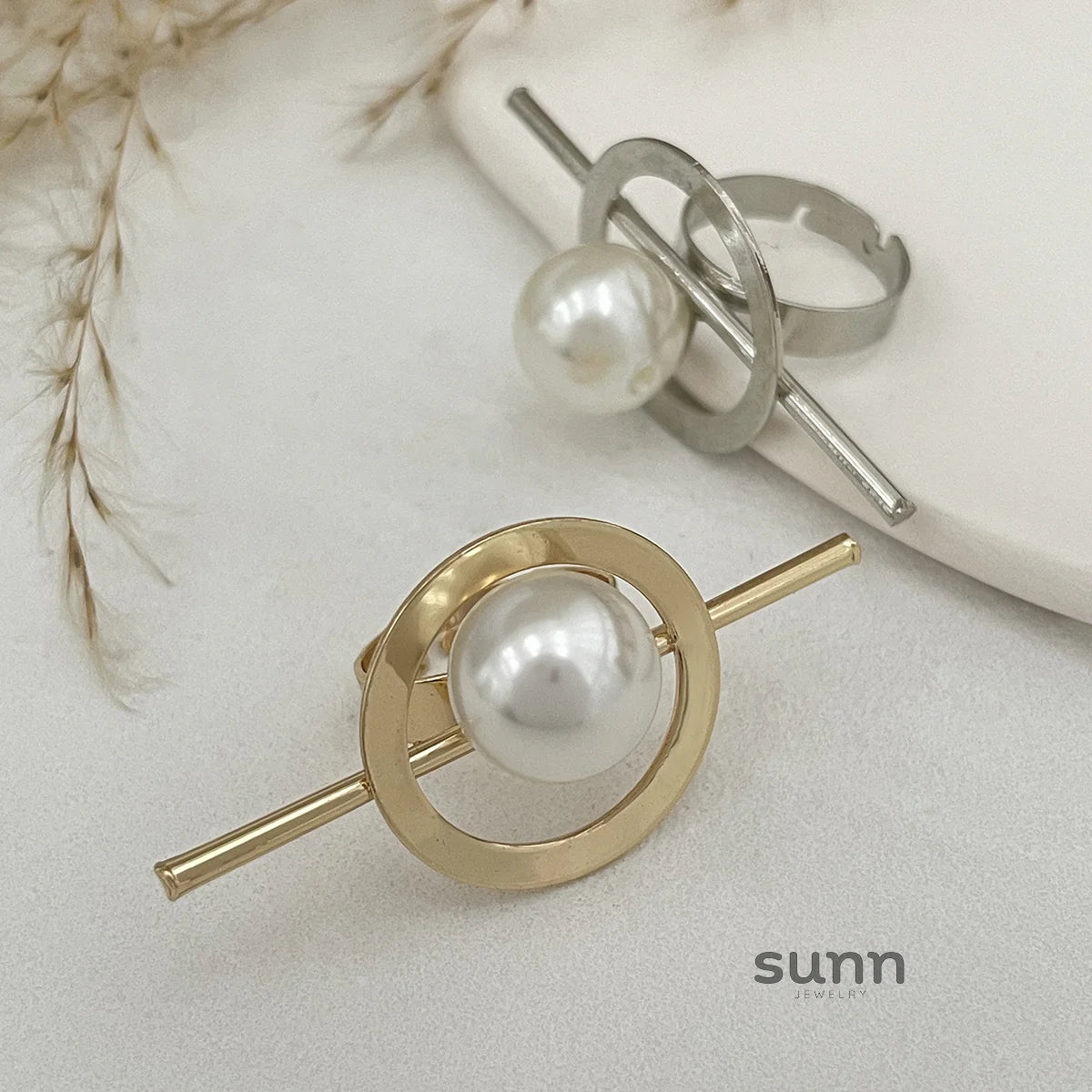 Zada Pearl Bloom Rings