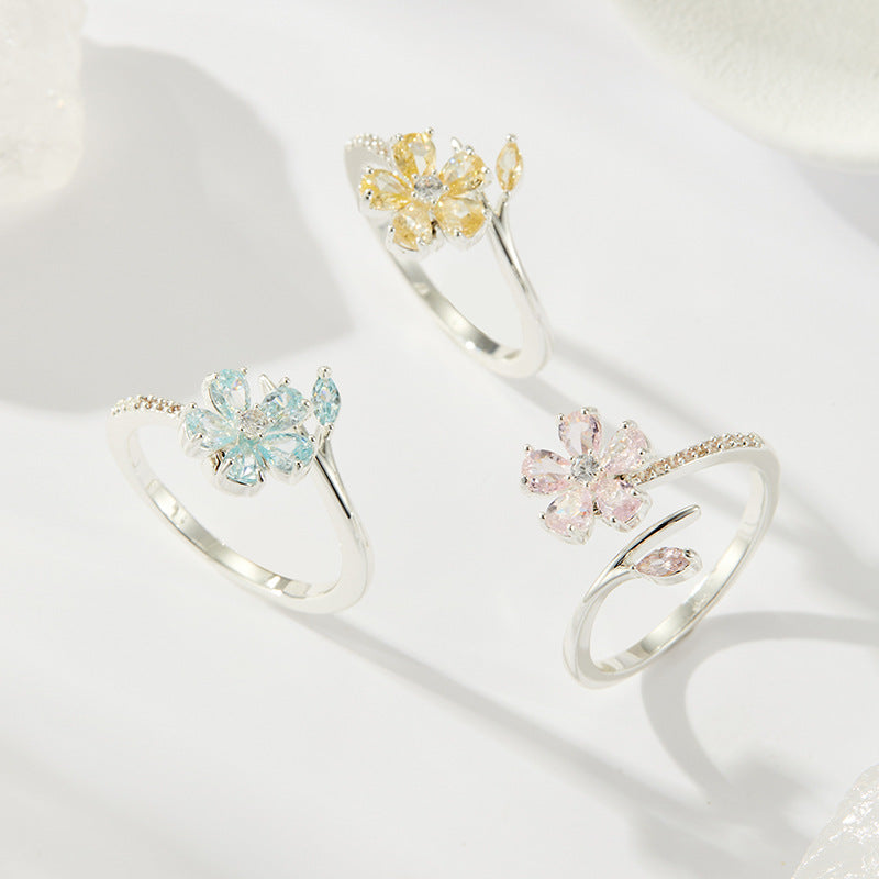 Zadie Floral Zircon Open Ring [MNPP87RC]