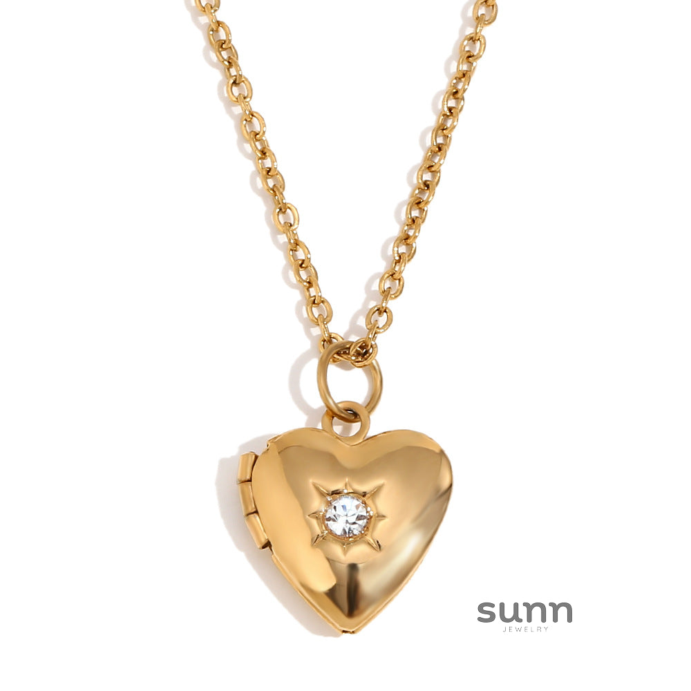 Zahara Birthstone Heart Locket [H9LRODW6]