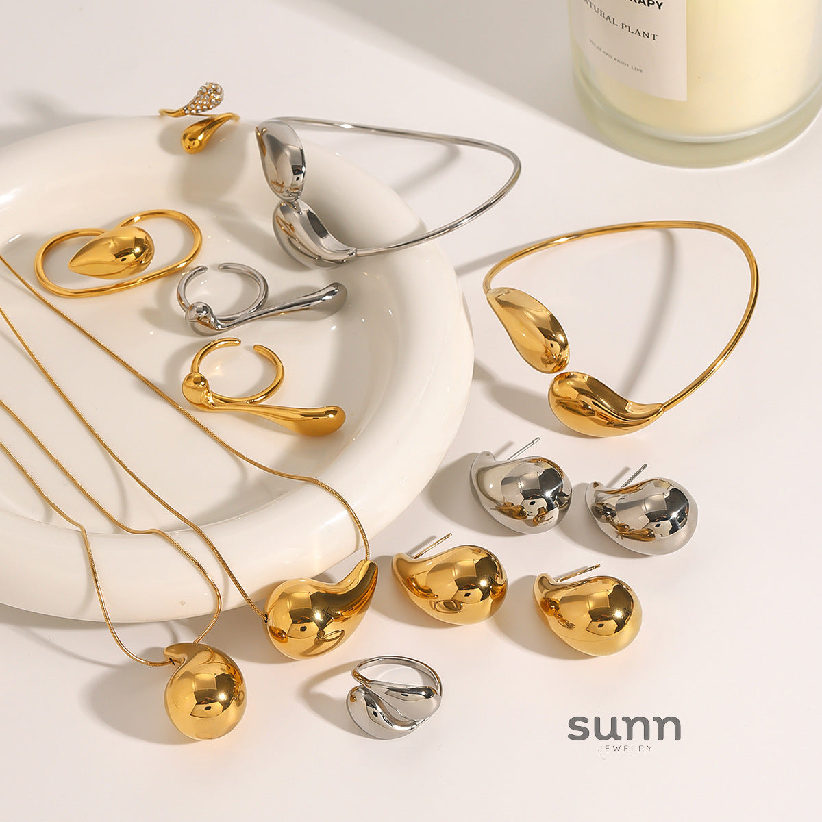 Zahraa Water Drop Jewelry Collection [1HOSBNAQ]