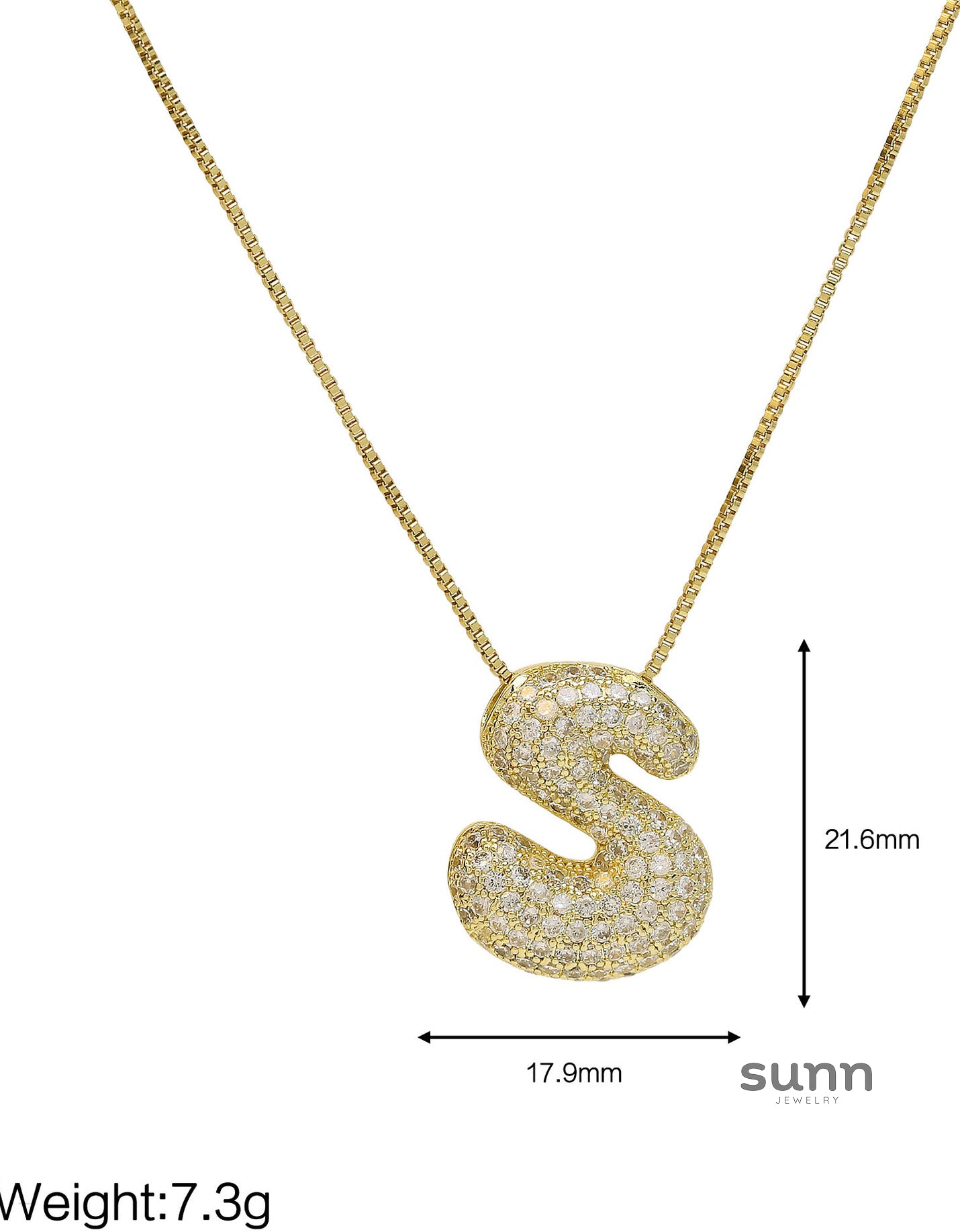 Zaidee Bubble Initial Necklace [YCQJNFS0]