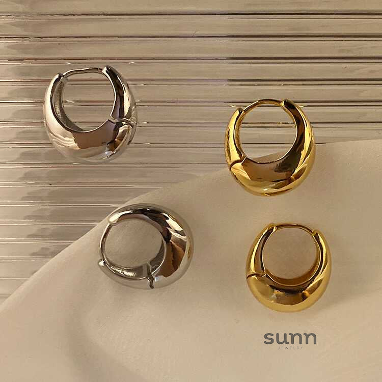 Zaidee Sleek U-Shaped Hoops [6KXSC7DW]