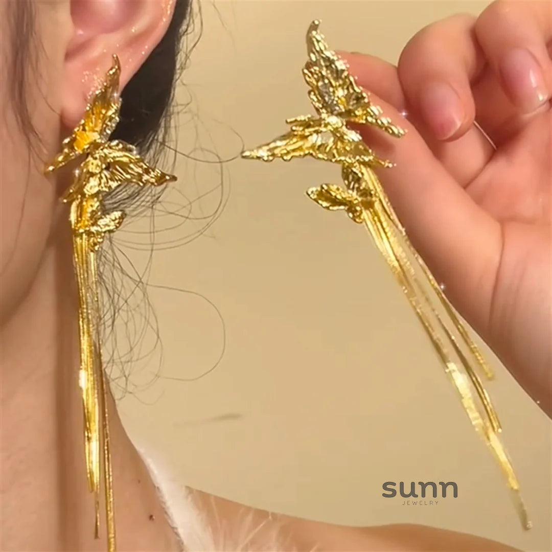 Zainab Golden Butterfly Earrings