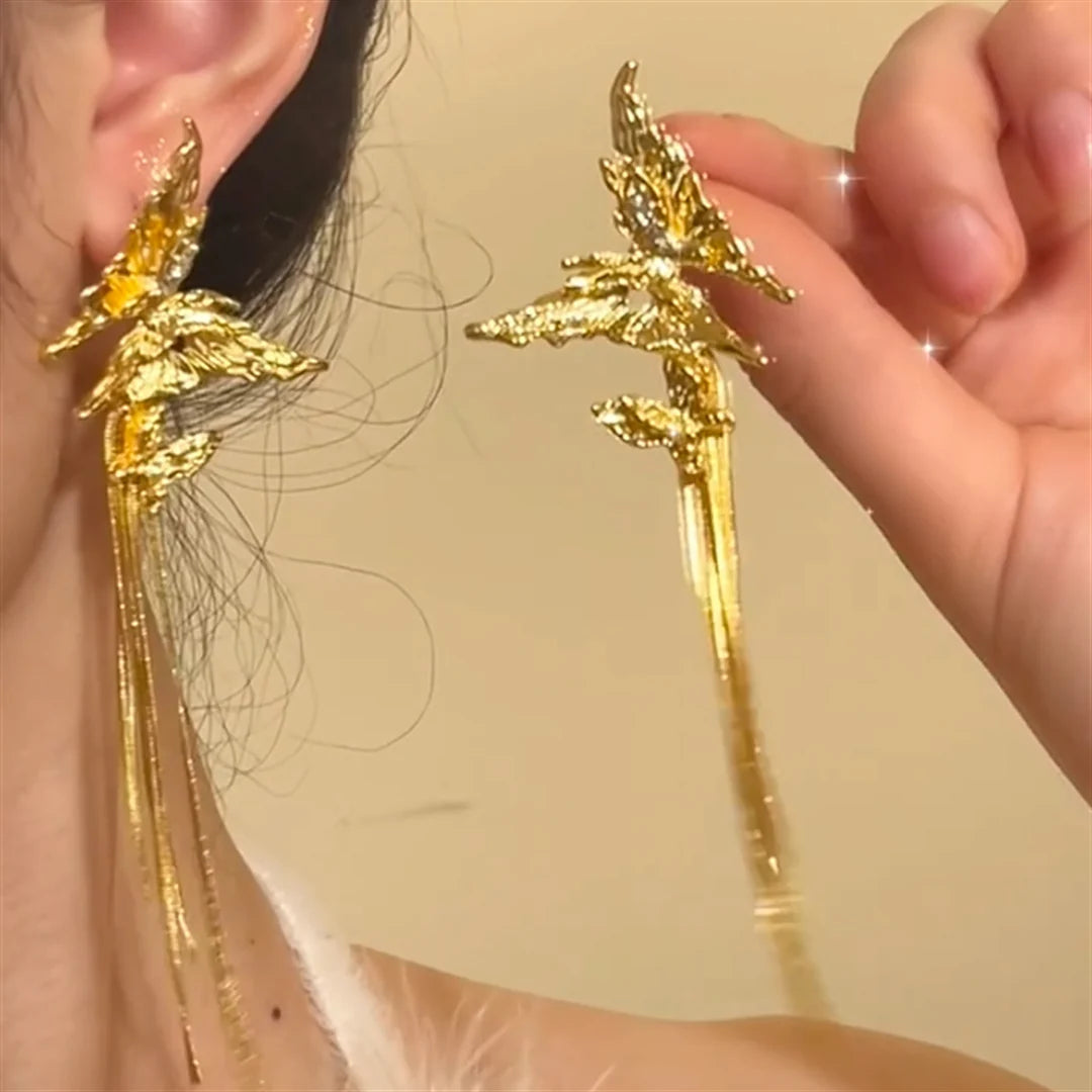Zainab Golden Butterfly Earrings