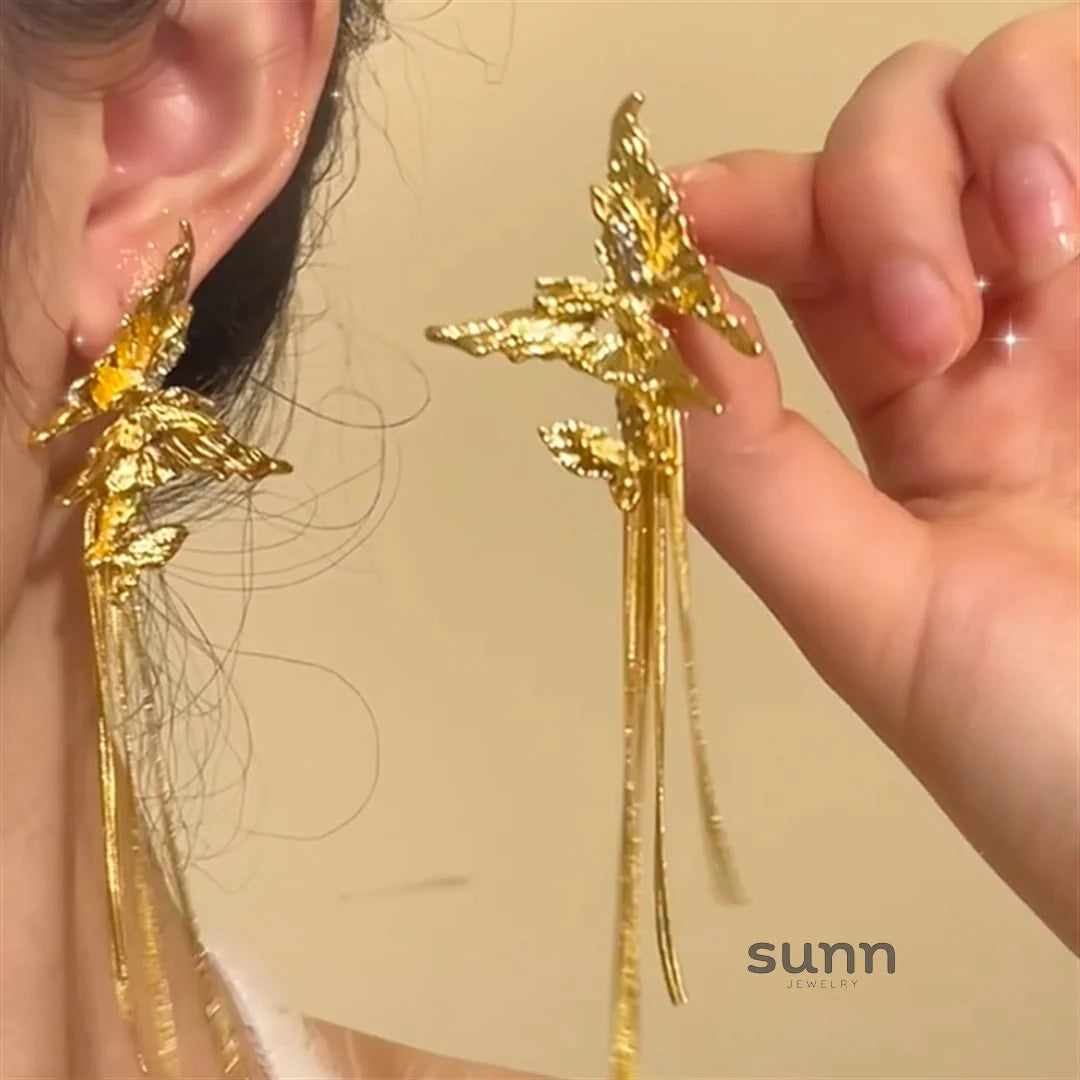 Zainab Golden Butterfly Earrings