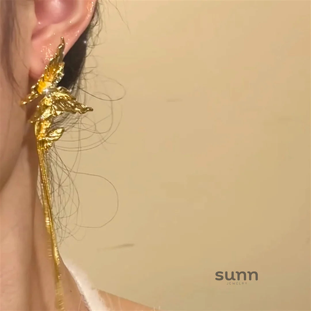 Zainab Golden Butterfly Earrings