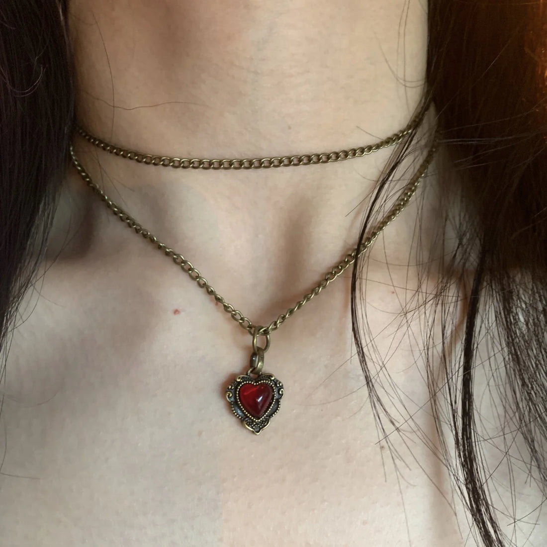 Zaira Dark Heart Choker