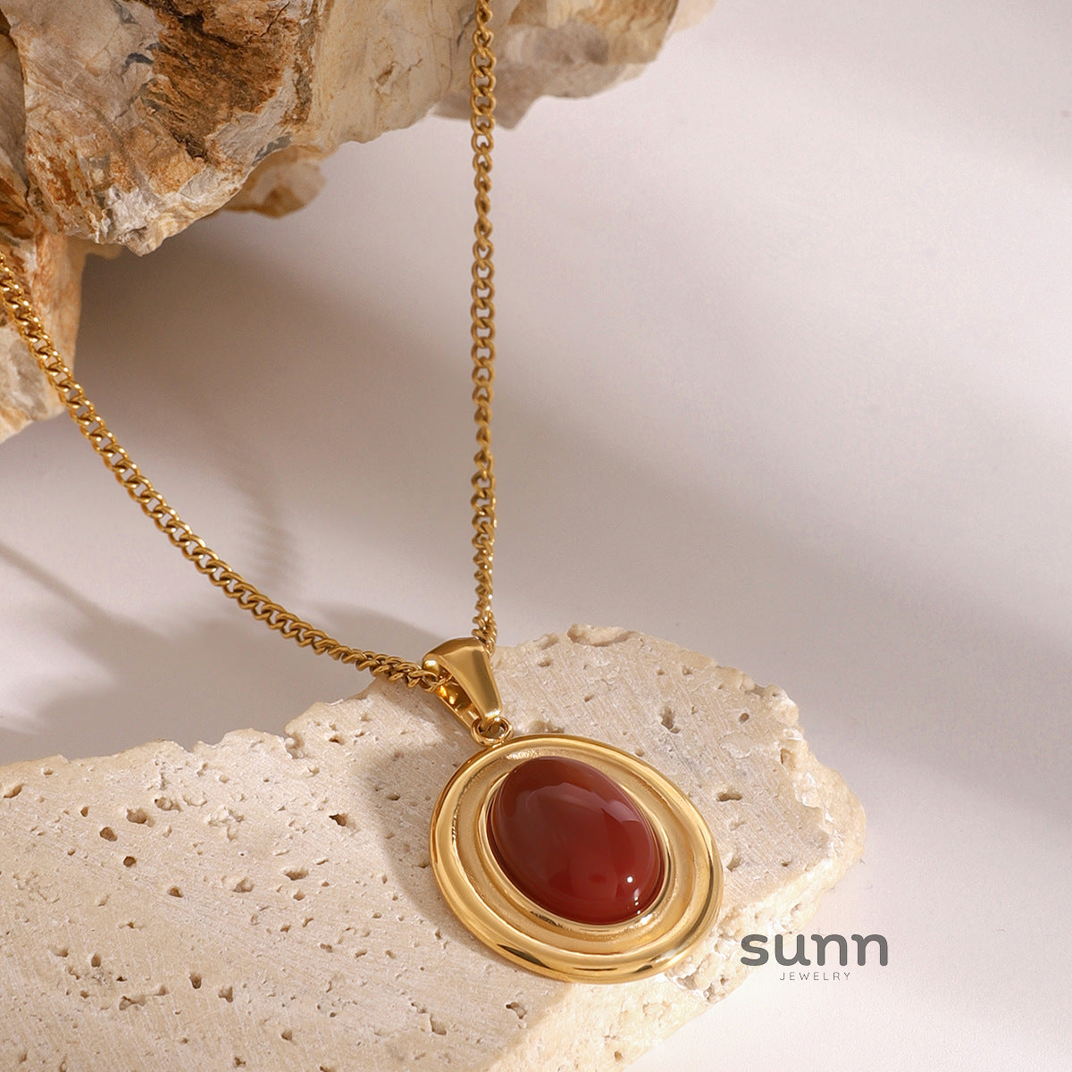 Zaire Agate Pendant Jewelry Set [065HPTJG]
