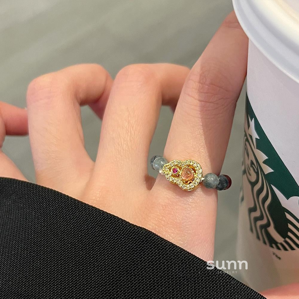 Zakiyah Beaded Gourd Ring [3TMP7DJ4]