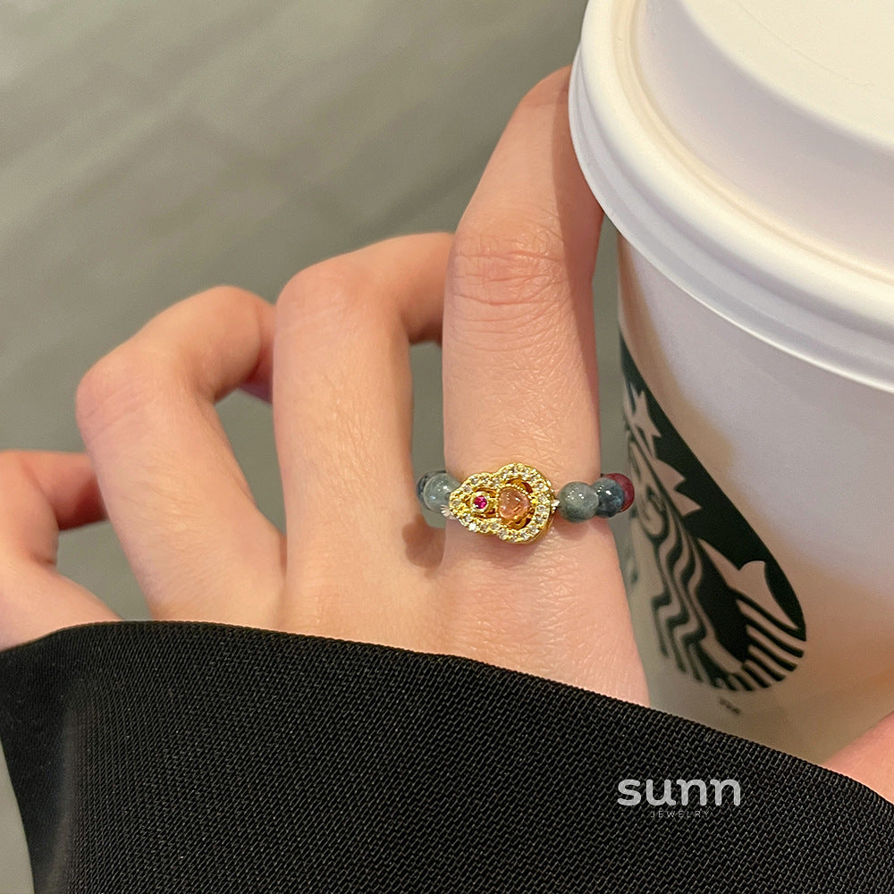 Zakiyah Beaded Gourd Ring [6G0YOV6V]