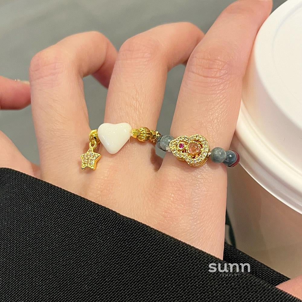 Zakiyah Beaded Gourd Ring [M9RBGHAO]
