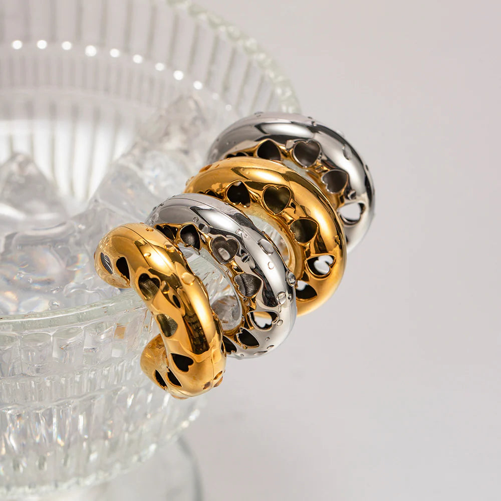 Zamara Puffy Heart Studs