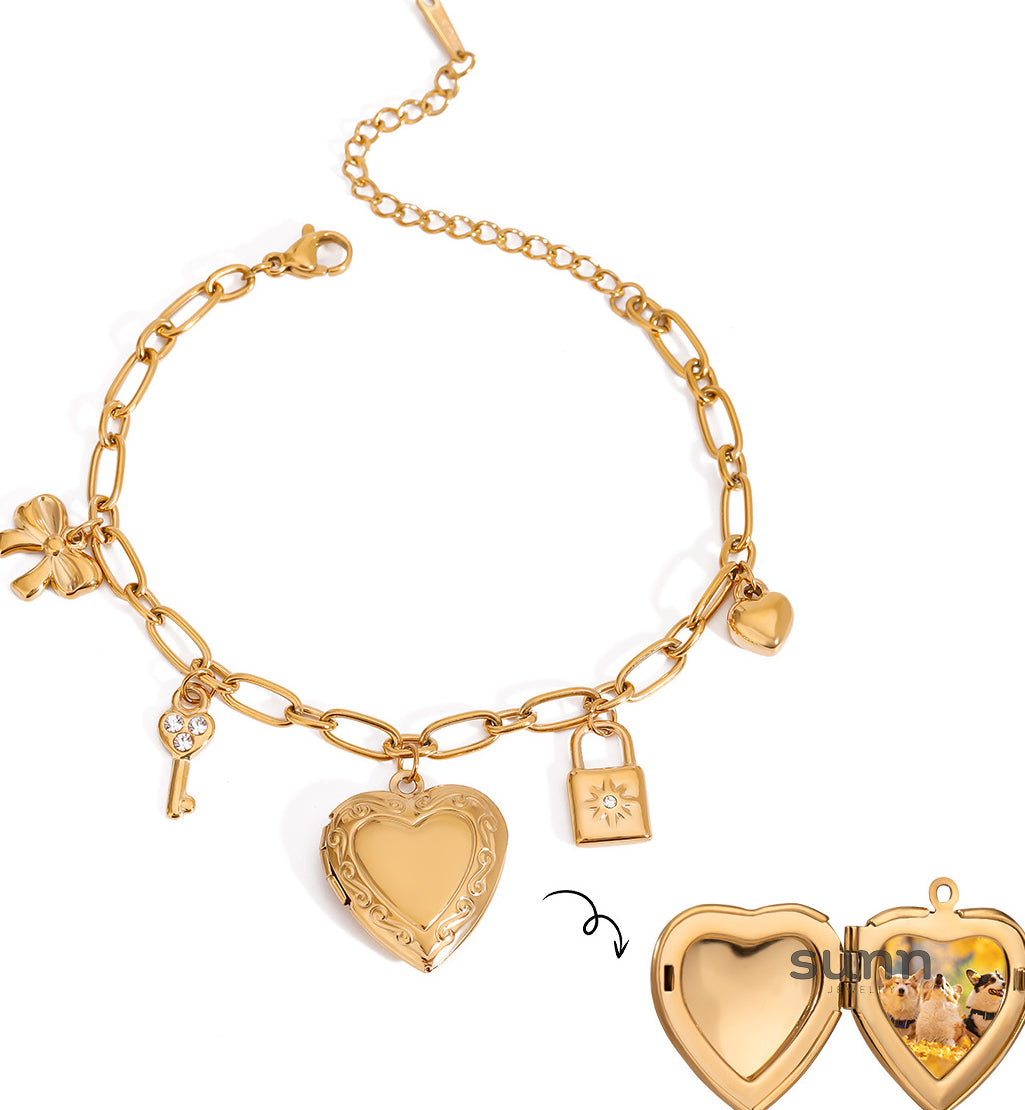 Zamaya Heart Locket Bracelet [E7GEO9G3]
