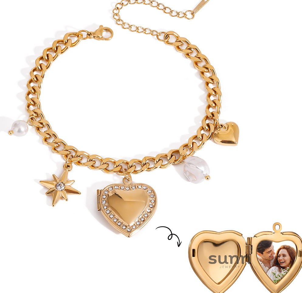 Zamaya Heart Locket Bracelet [6U9L2DBS]