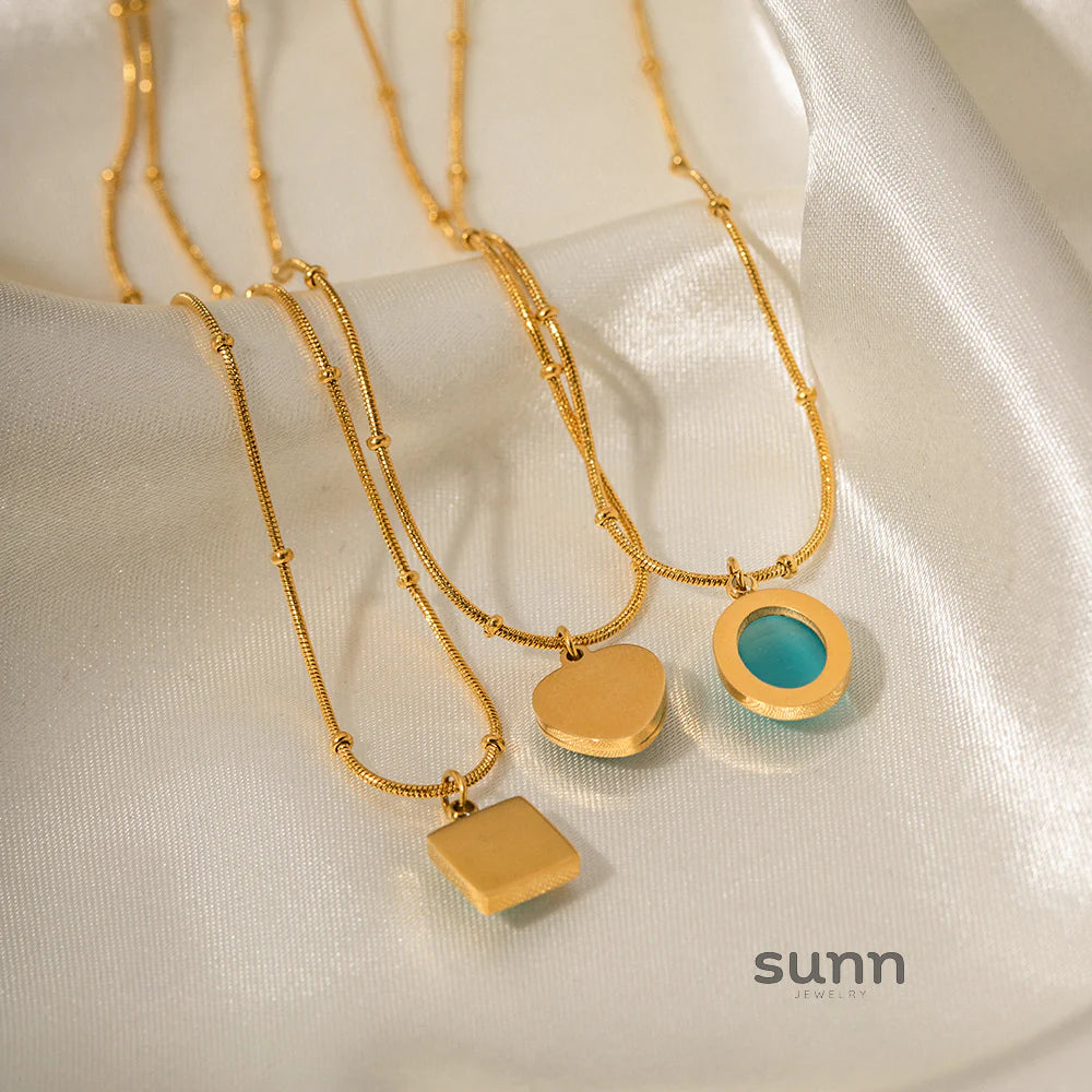 Zamiya Blue Cat-Eye Necklace