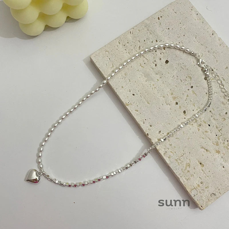 Zanaya Pearl & Silver Layered Necklace