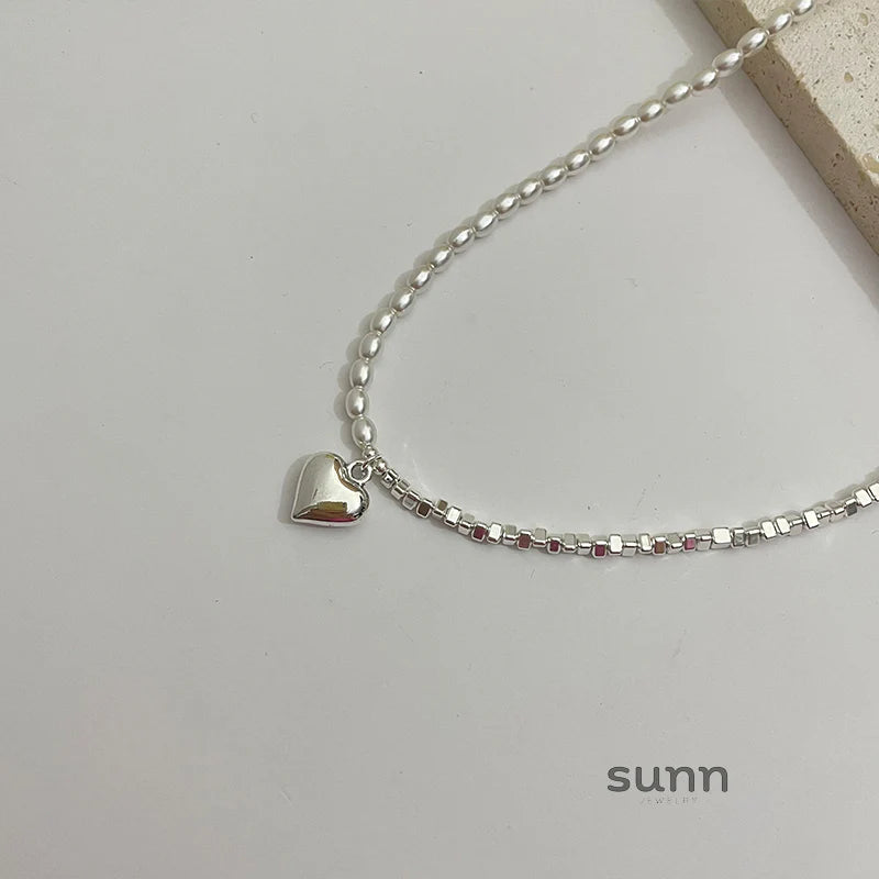 Zanaya Pearl & Silver Layered Necklace
