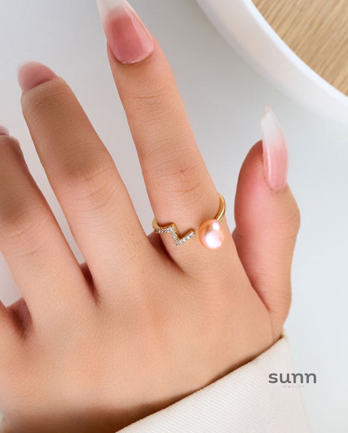 Zaniah Pearl Open Ring [FDLCKGAD]
