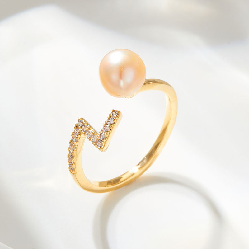 Zaniah Pearl Open Ring [K3L1P6LK]