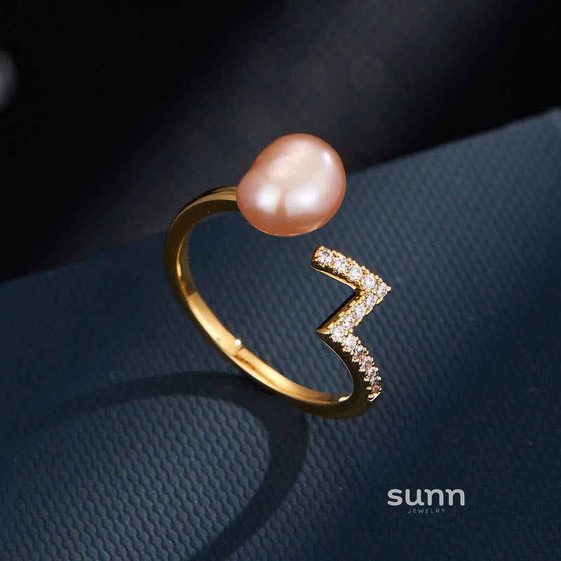 Zaniah Pearl Open Ring [PRM5FN9M]