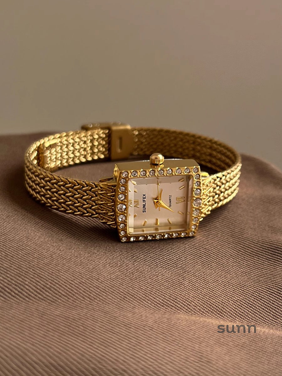Zaniah Square Pearl Watch [0VD6QCZL]
