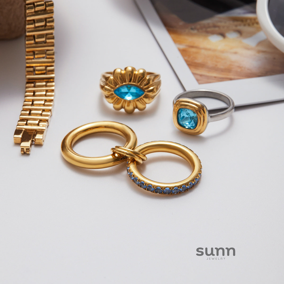 Zaniya Blue Zircon Ring [SKR3F15N]