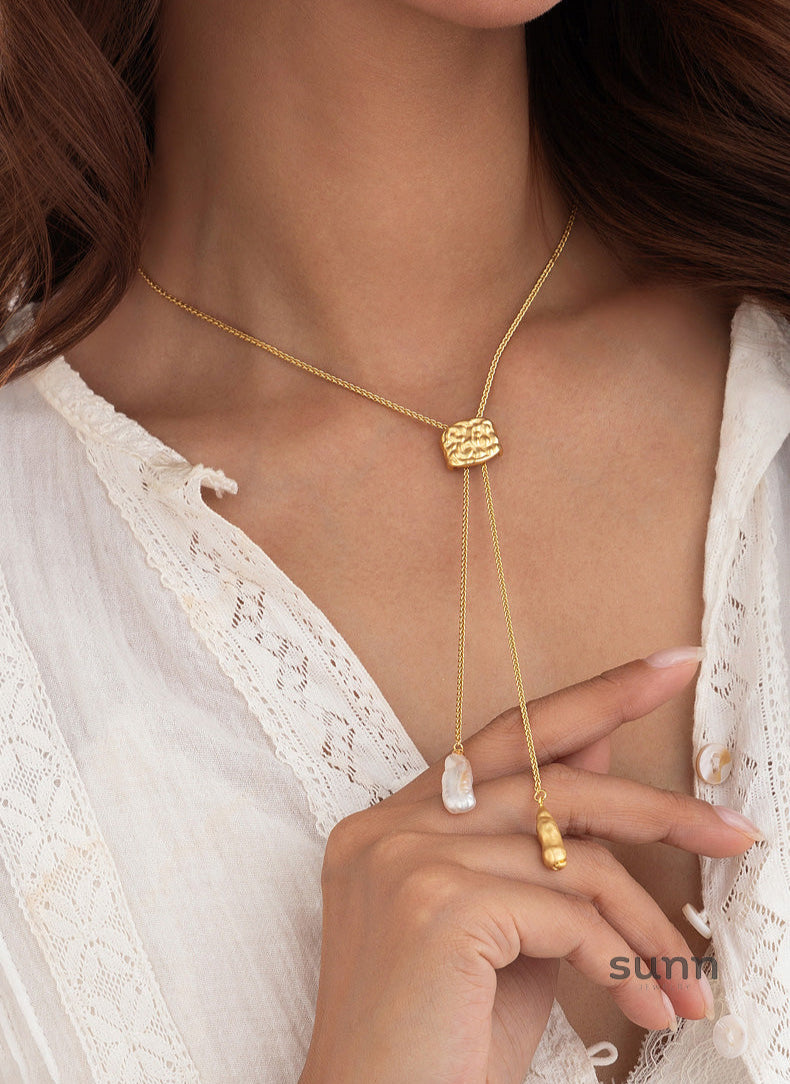 Zaniya Twist & Pearl Necklace [1VL7NHFO]